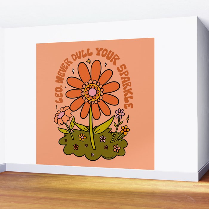 Leo Flower Wall Mural Gallery Image 2