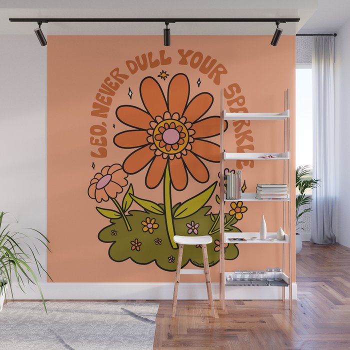 Leo Flower Wall Mural Gallery Image 1