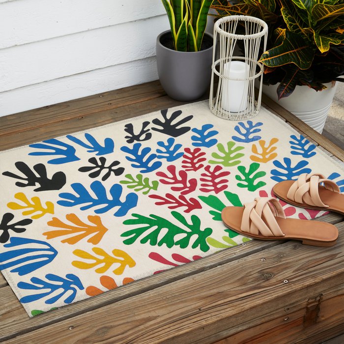 Leaf Cutouts by Henri Matisse (1953) Outdoor Rug Gallery Image 2