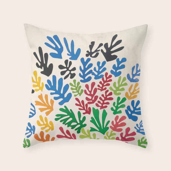 Leaf Cutouts by Henri Matisse (1953) Throw Pillow Gallery Image 1