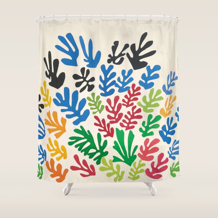 Leaf Cutouts by Henri Matisse (1953) Shower Curtain Gallery Image 1