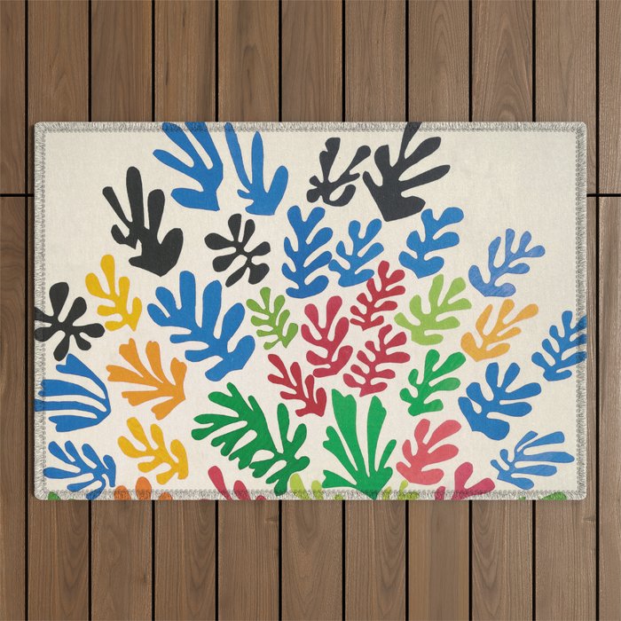Leaf Cutouts by Henri Matisse (1953) Outdoor Rug Gallery Image 1