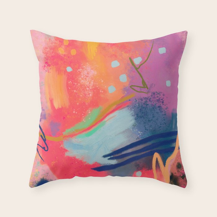 And the sea was dreaming  Throw Pillow Gallery Image 1