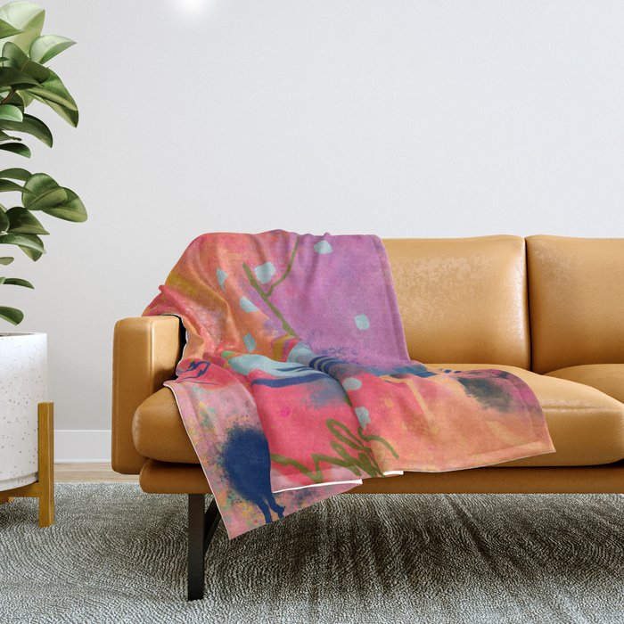 And the sea was dreaming  Throw Blanket Gallery Image 1