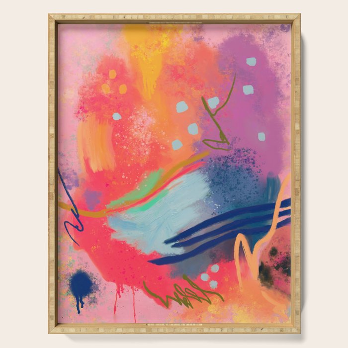 And the sea was dreaming  Serving Tray Gallery Image 1