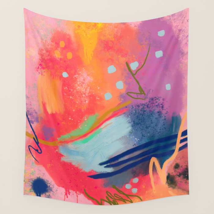 And the sea was dreaming  Wall Tapestry Gallery Image 1