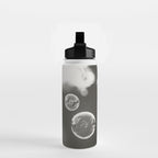 Bubble Photography, Black and White Bathroom Art, Laundry Room Photo Water Bottle Gallery Image 2