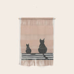 Sitting Cats Abstract Wall Hanging Gallery Image 1