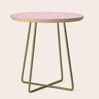 Retro Floral - Cream and Pink Side Table Gallery Image 1