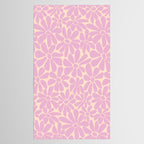 Retro Floral - Cream and Pink Tablecloth Gallery Image 2
