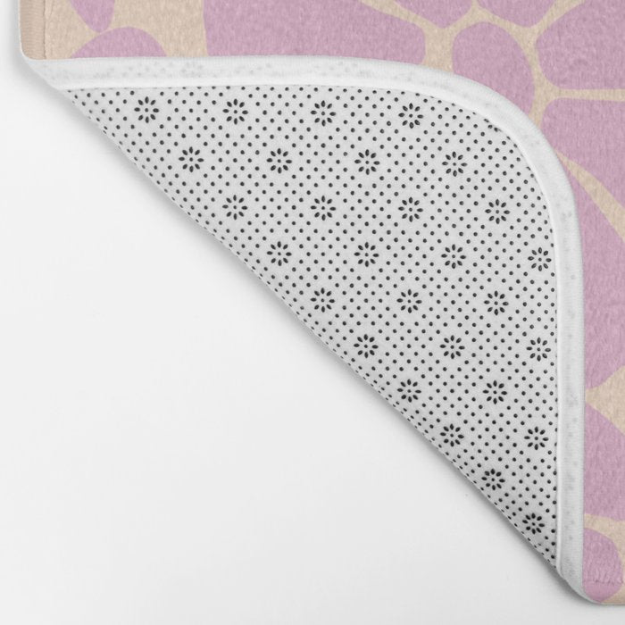 Retro Floral - Cream and Pink Bath Mat Gallery Image 2