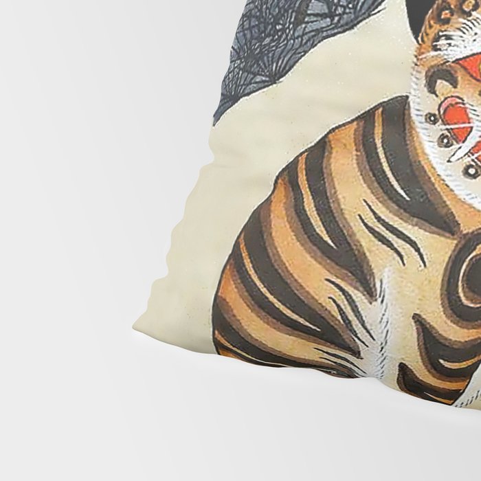 Korean Minhwa Tiger with Pipe Pillow Sham Gallery Image 4