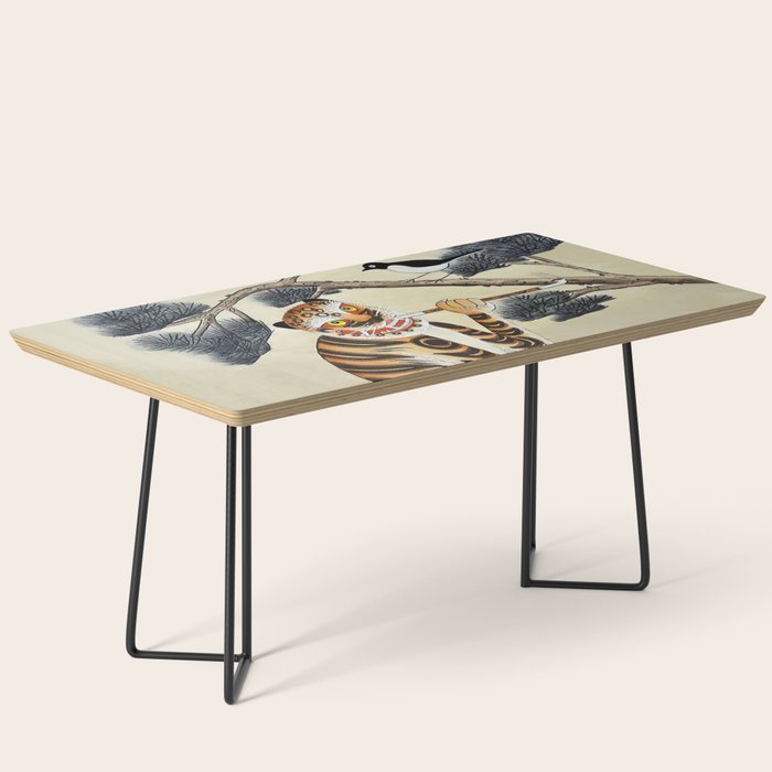 Korean Minhwa Tiger with Pipe Coffee Table Gallery Image 1