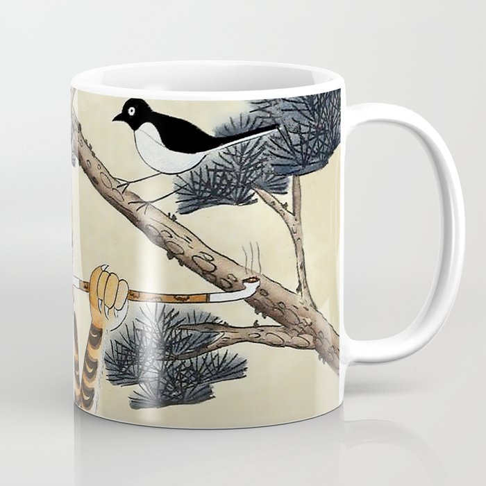 Korean Minhwa Tiger with Pipe Coffee Mug Gallery Image 1
