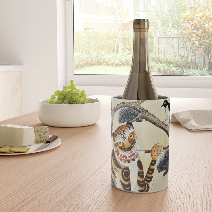 Korean Minhwa Tiger with Pipe Wine Chiller Gallery Image 4
