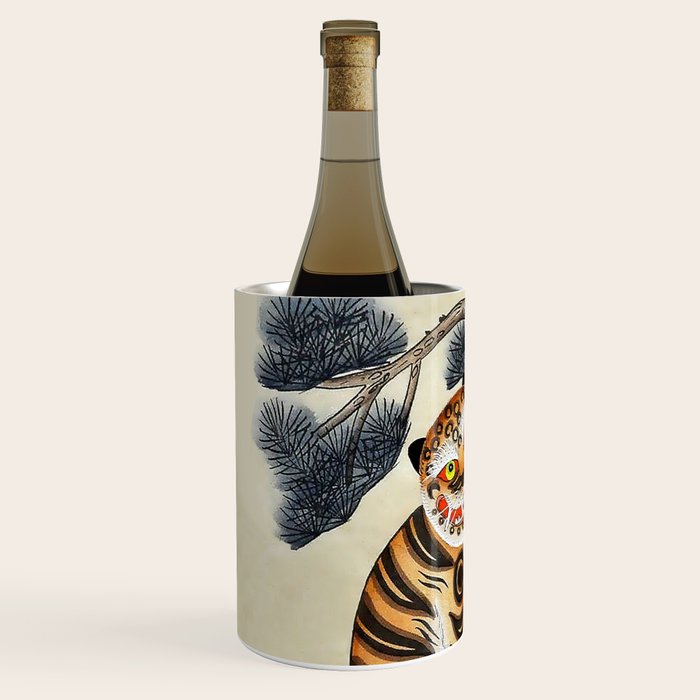 Korean Minhwa Tiger with Pipe Wine Chiller Gallery Image 2