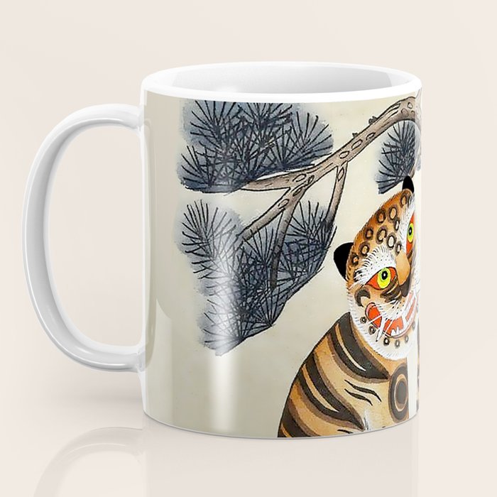 Korean Minhwa Tiger with Pipe Coffee Mug Gallery Image 3