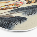Korean Minhwa Tiger with Pipe Bath Mat Gallery Image 3