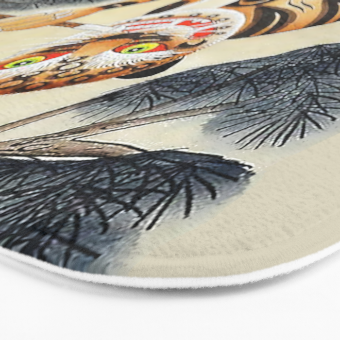 Korean Minhwa Tiger with Pipe Bath Mat Gallery Image 3