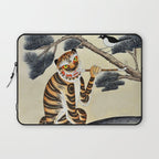 Korean Minhwa Tiger with Pipe Laptop Sleeve Gallery Image 1