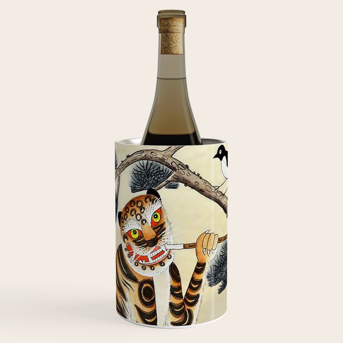 Korean Minhwa Tiger with Pipe Wine Chiller Gallery Image 1