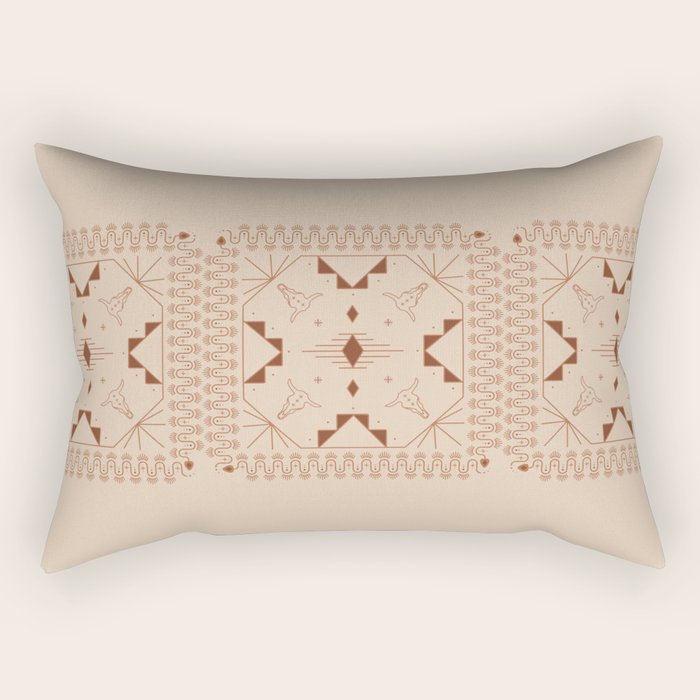 Lost Desert Tile - Adobe Rectangular Pillow
