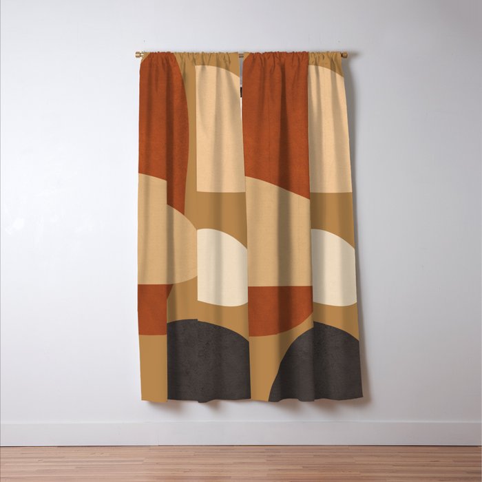 Abstract Minimal Art 3 Window Curtain Gallery Image 3