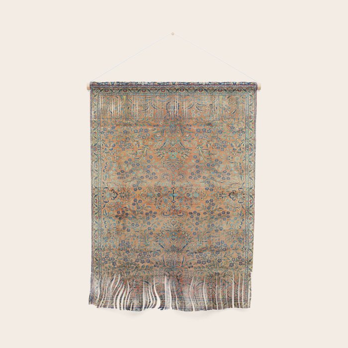 Kashan Floral Persian Carpet Print Wall Hanging Gallery Image 1