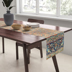 Kashan Floral Persian Carpet Print Table Runner Gallery Image 2