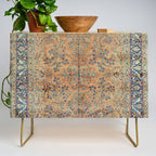 Kashan Floral Persian Carpet Print Credenza Gallery Image 1