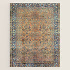 Kashan Floral Persian Carpet Print Jigsaw Puzzle Gallery Image 1