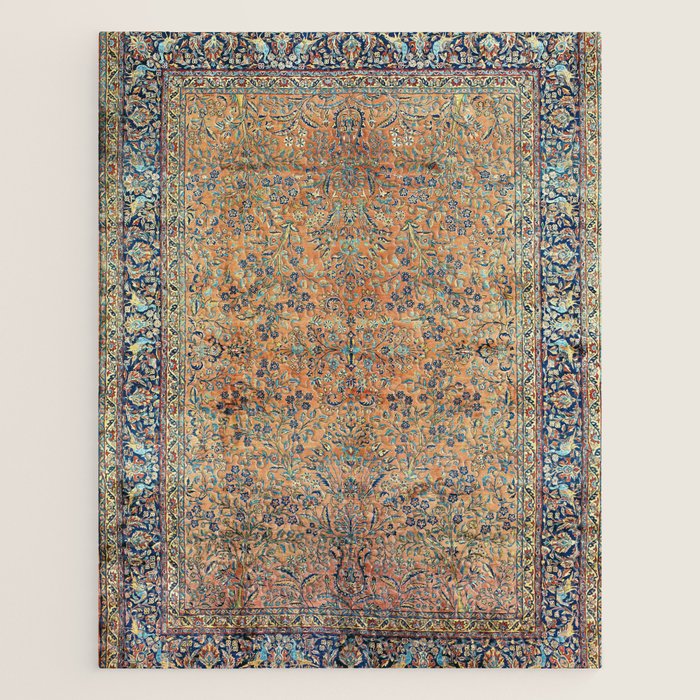 Kashan Floral Persian Carpet Print Jigsaw Puzzle Gallery Image 1