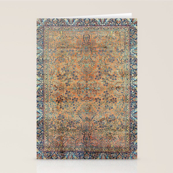 Kashan Floral Persian Carpet Print Stationery Card Gallery Image 2