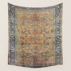 Kashan Floral Persian Carpet Print Wall Tapestry Gallery Image 4