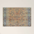 Kashan Floral Persian Carpet Print Welcome Mat Gallery Image 1