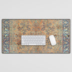 Kashan Floral Persian Carpet Print Desk Mat Gallery Image 1