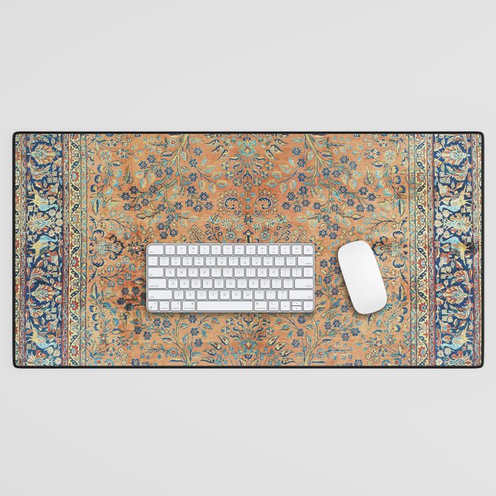 Kashan Floral Persian Carpet Print Desk Mat Gallery Image 1