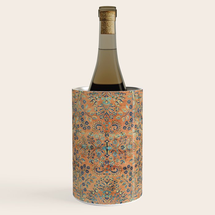 Kashan Floral Persian Carpet Print Wine Chiller Gallery Image 1