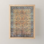 Kashan Floral Persian Carpet Print Mini Art Print Gallery Image 1