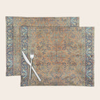 Kashan Floral Persian Carpet Print Placemat Gallery Image 1