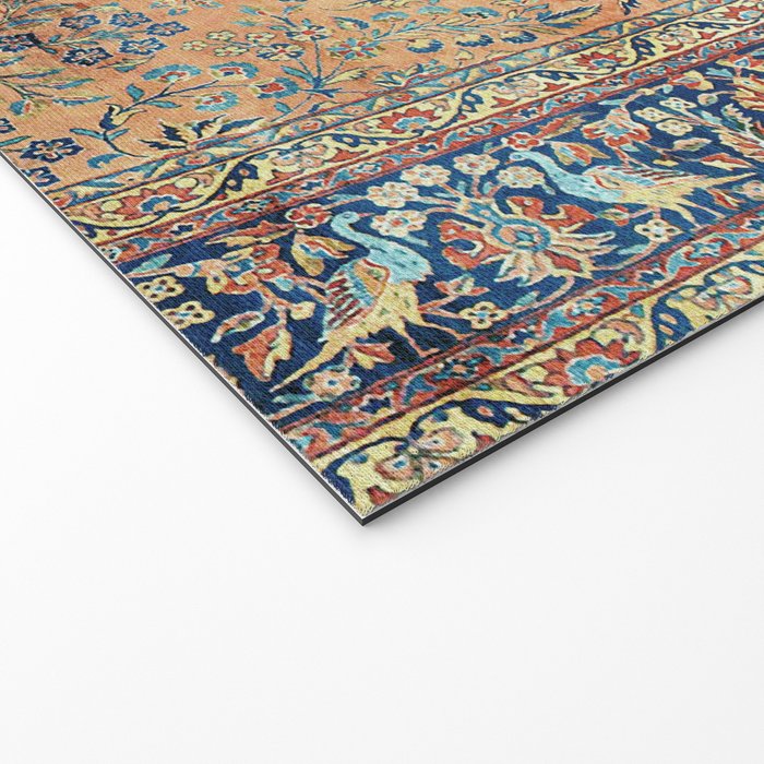 Kashan Floral Persian Carpet Print Welcome Mat Gallery Image 2