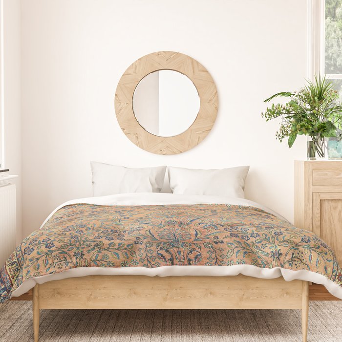 Kashan Floral Persian Carpet Print Duvet Cover Gallery Image 3