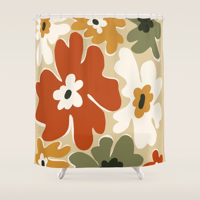 VINTAGE floral house  Shower Curtain Gallery Image 1
