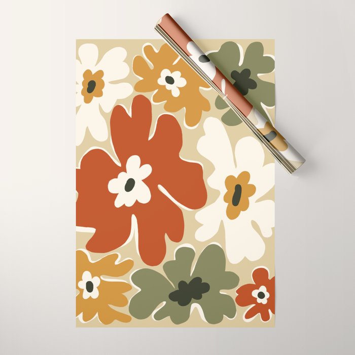 VINTAGE floral house  Wrapping Paper Gallery Image 1