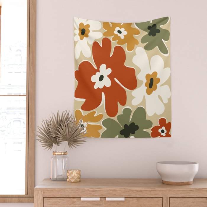 VINTAGE floral house  Wall Tapestry Gallery Image 2