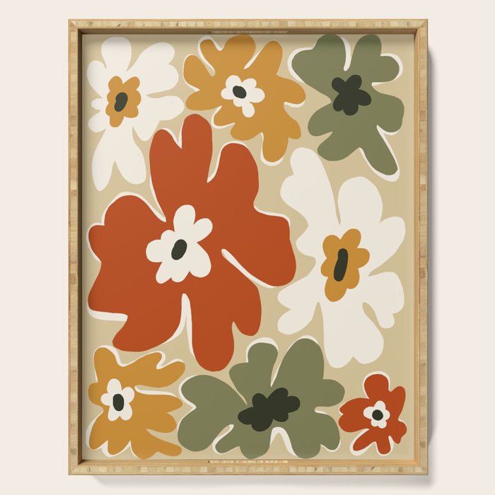 VINTAGE floral house  Serving Tray Gallery Image 1