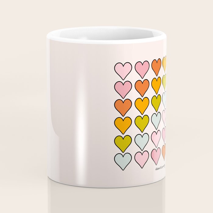 Rainbow Hearts Coffee Mug Gallery Image 4