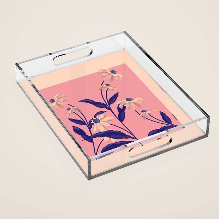 Painterly Floral Art Print Acrylic Tray Gallery Image 1