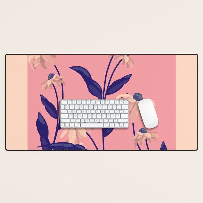 Painterly Floral Art Print Desk Mat Gallery Image 1