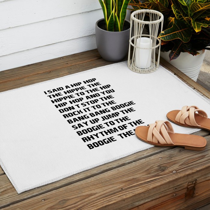 RAPPERS DELIGHT I Said A Hip Hop Outdoor Rug Gallery Image 2